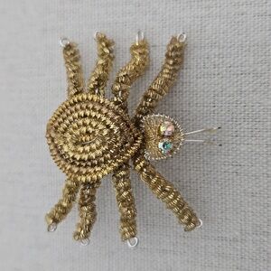 Wrapped Wire Spider Brooch